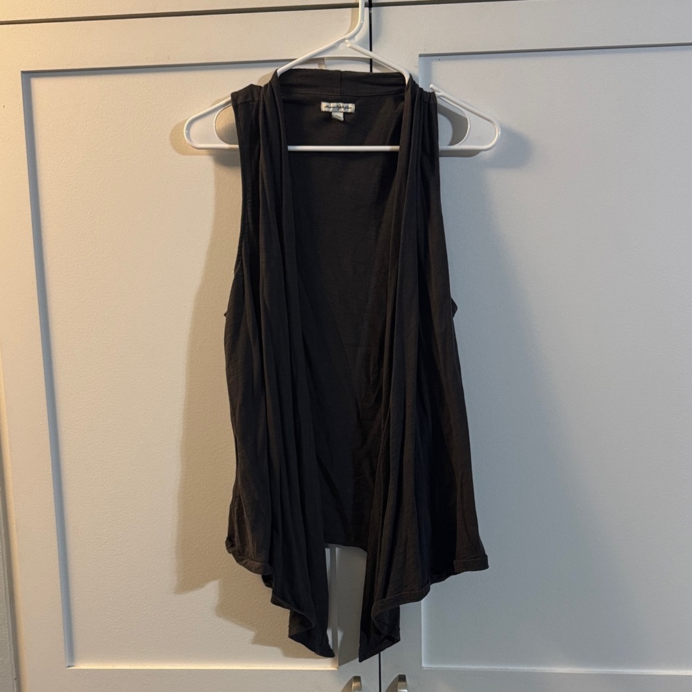 American Eagle Outfitters Gray Drape Vest